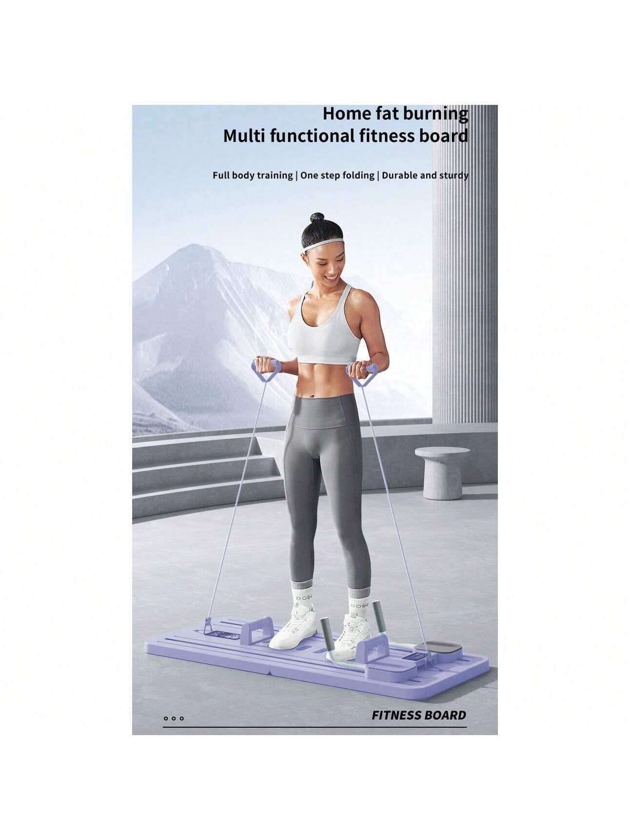 Larora Pilates Board - Pilates Reformer Set, Multi-Purpose Foldable Pilates Reformer Board for Home, 5 in 1 Pilates Sliding Board