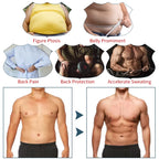 Men Waist Trainer Fitness Body Shaper Polymer Girdle Sheath Sweat Tummy Trimmer Slimming Belt Sauna Corset Weight Loss Shapewear