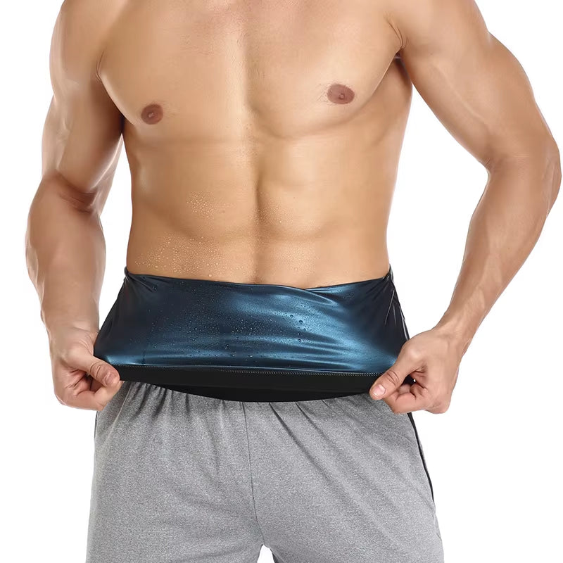 Men Waist Trainer Fitness Body Shaper Polymer Girdle Sheath Sweat Tummy Trimmer Slimming Belt Sauna Corset Weight Loss Shapewear