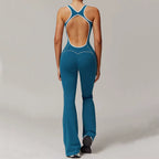 Women One-Piece Yoga Jumpsuit Gym Fitness Sports Bodysuits Workout Overalls High Elastic Cycling Bodysuit Sportswear Gym Clothes