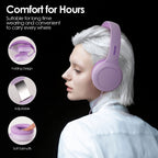 926B-W On-Ear Headphones with Microphone with 1.45M-Tangle-Free Nylon Line Type C Plug Foldable Portable Wired Headphone