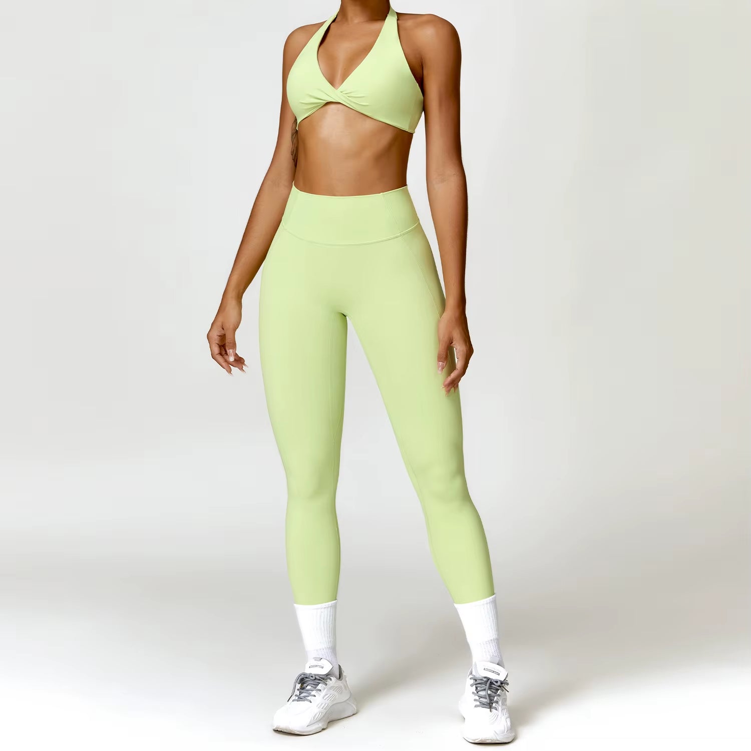 2Pcs Women Tracksuit Seamless Yoga Set Sport Suit Gym Wear Workout Clothes Gym Clothes High Waist Leggings Fitness Sports Wear