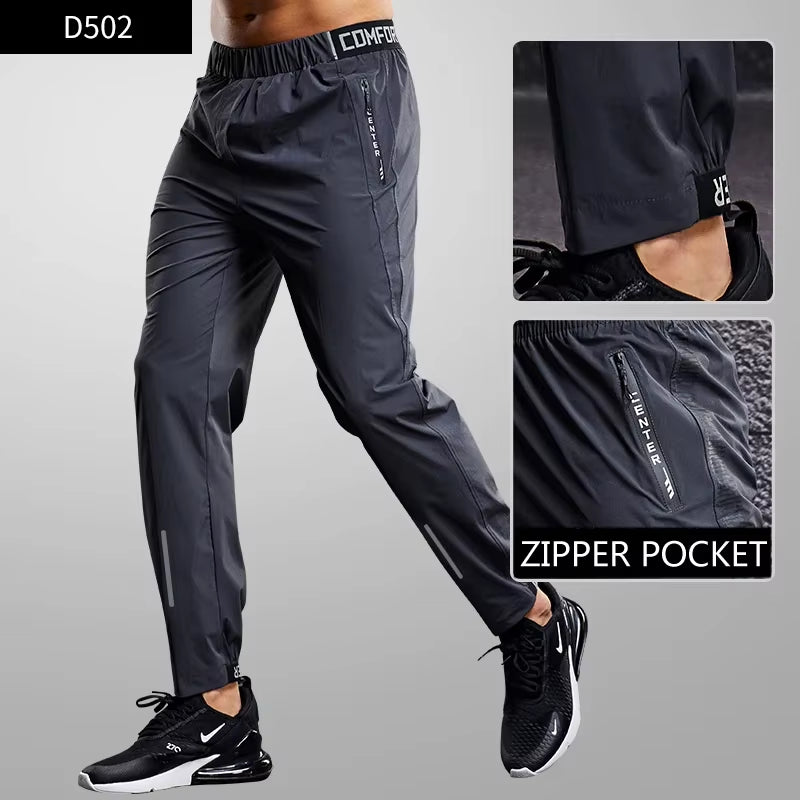 Running Sports Male Men Sweatpants Training Pants Gym Fitness Jogging Sportpants Breathable Absorb Sweat Quick Dry Trousers