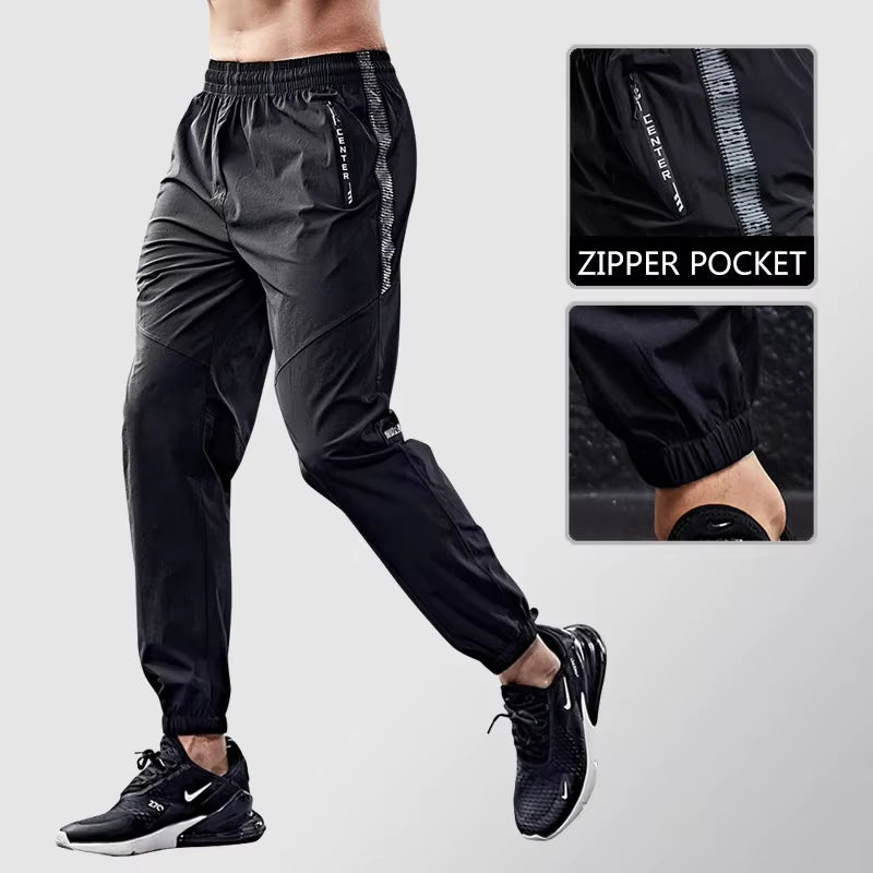 Running Sports Male Men Sweatpants Training Pants Gym Fitness Jogging Sportpants Breathable Absorb Sweat Quick Dry Trousers
