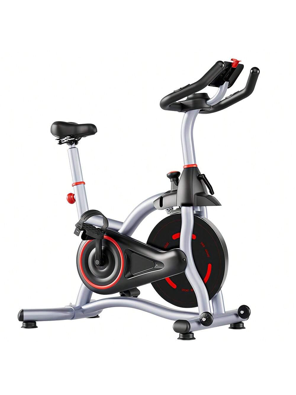 Indoor Exercise Bike for Home Use with Adjustable Height, Suitable for the Whole Family. This Is an Exercise Bike for Indoor Gym, Equipped with a Mobile Phone/Ipad Holder. It Is a Multi-Functional Smart Electronic Watch.