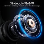 926B-W On-Ear Headphones with Microphone with 1.45M-Tangle-Free Nylon Line Type C Plug Foldable Portable Wired Headphone