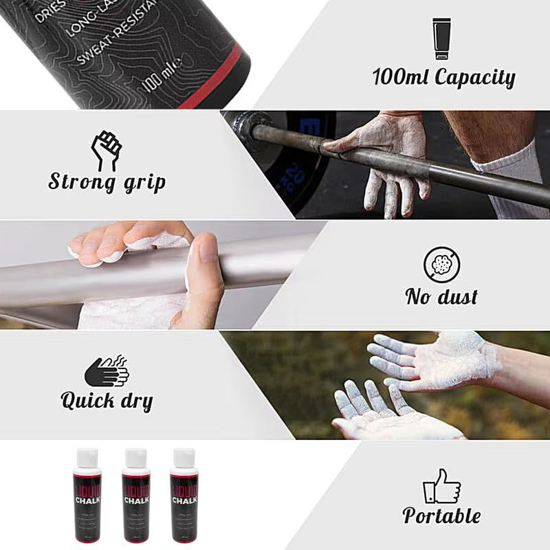 30Ml Liquid Chalk Sports Magnesium Powder Fitness Weight Lifting anti Slip Cream Grip Weightlifting Climbing Gym Sport
