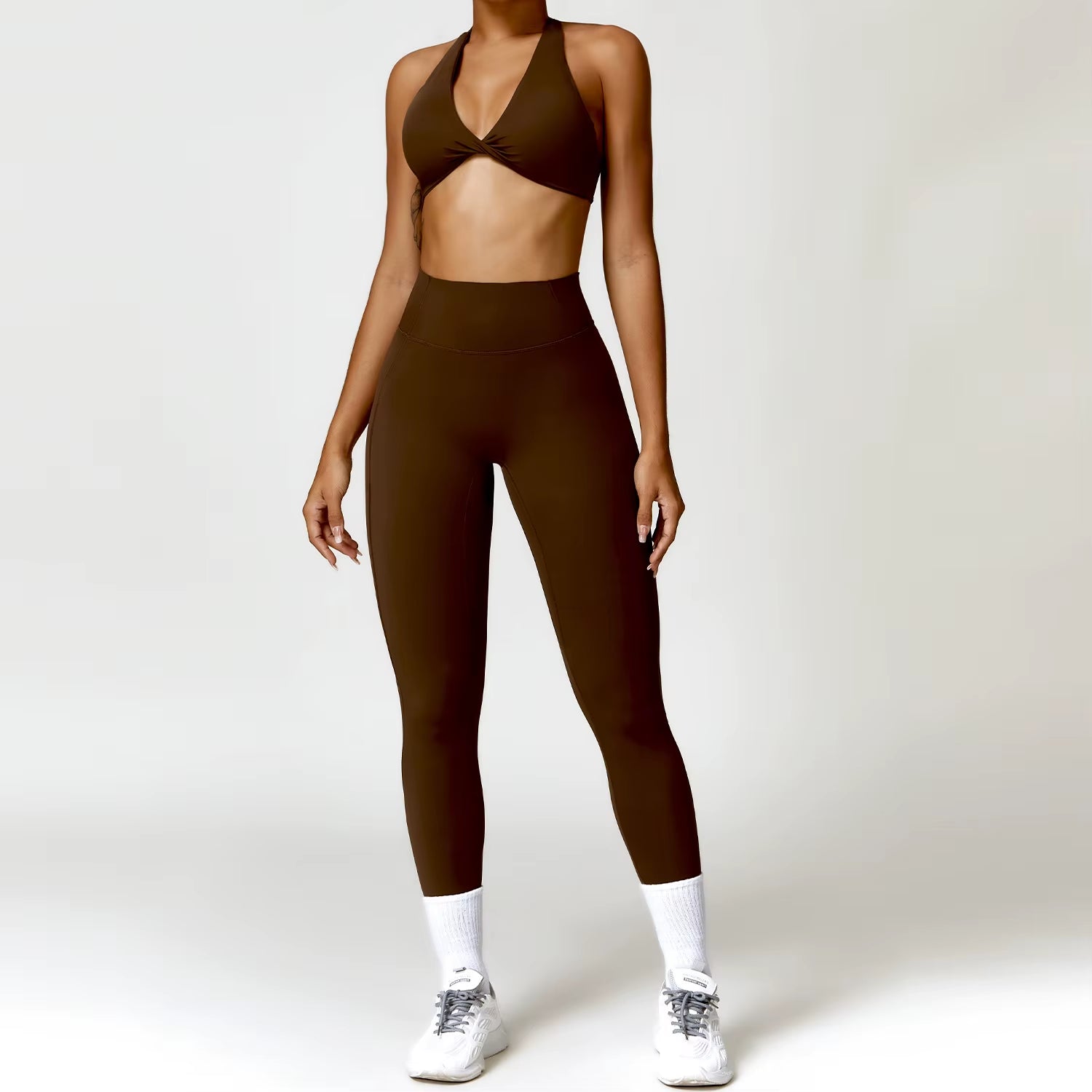 2Pcs Women Tracksuit Seamless Yoga Set Sport Suit Gym Wear Workout Clothes Gym Clothes High Waist Leggings Fitness Sports Wear